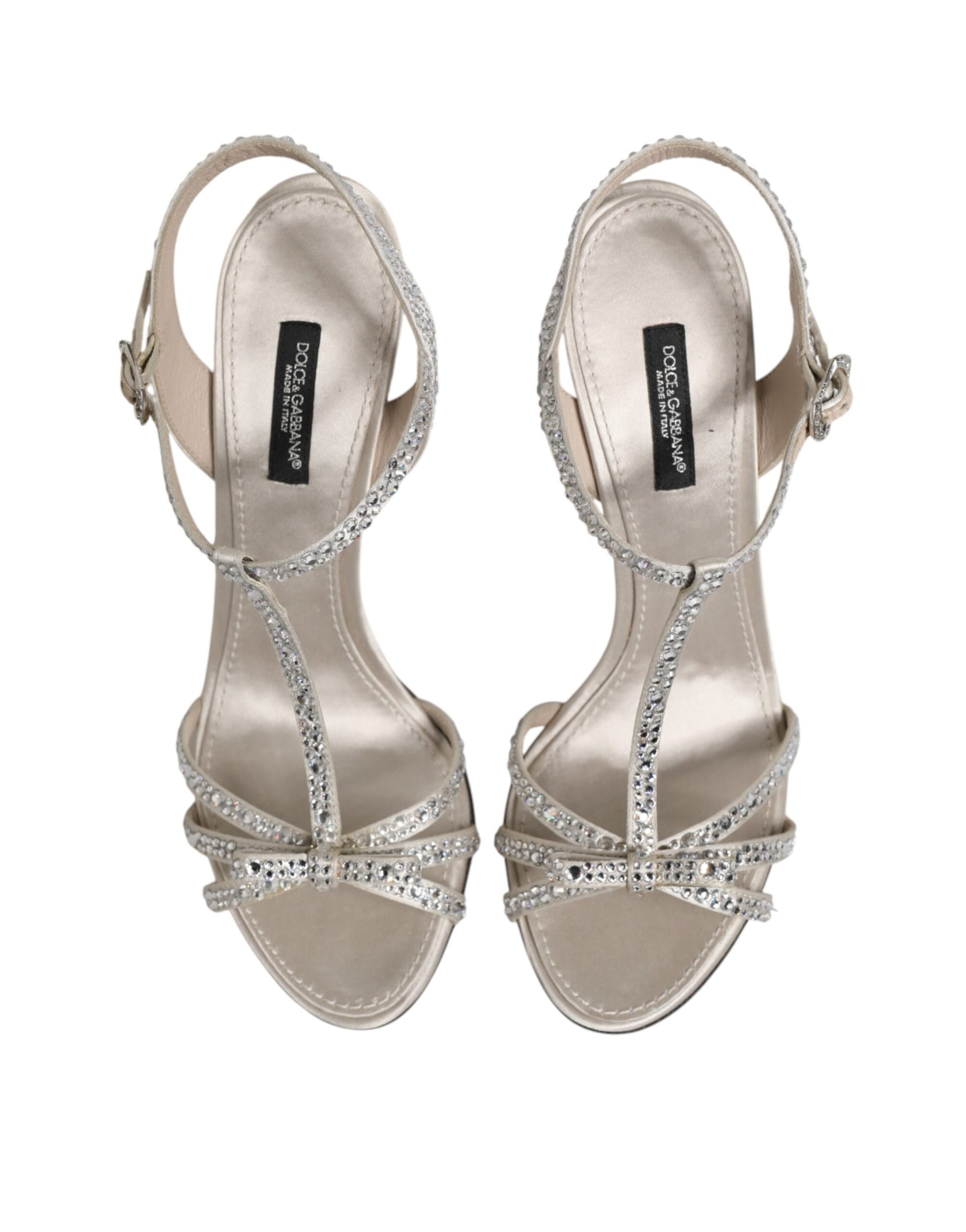 Dolce & Gabbana Silver Stiletto Heels for Women side view