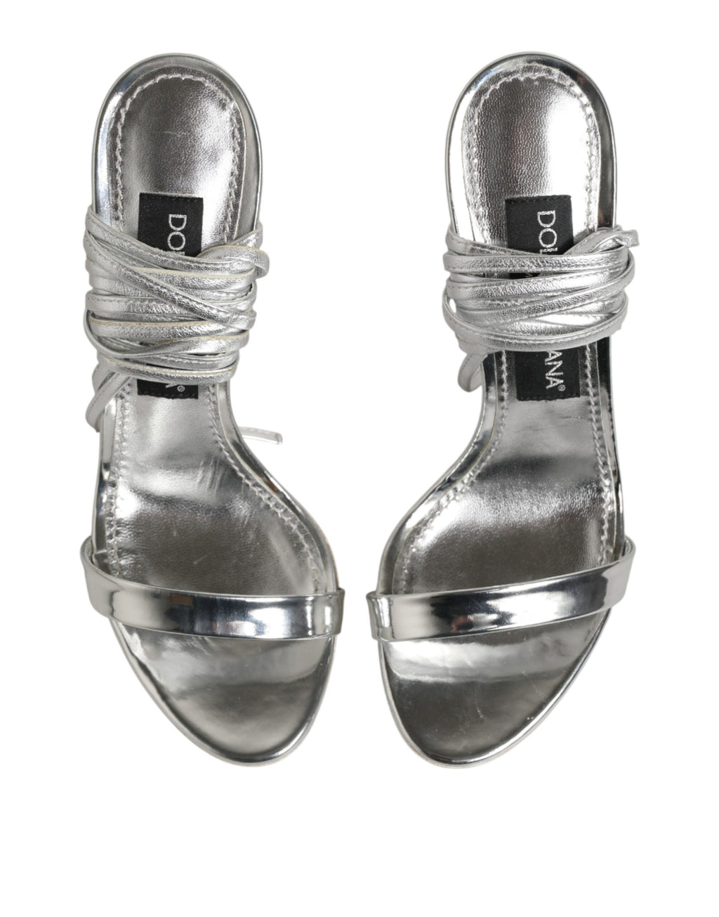 Dolce & Gabbana Silver Stiletto Heels for Women side view