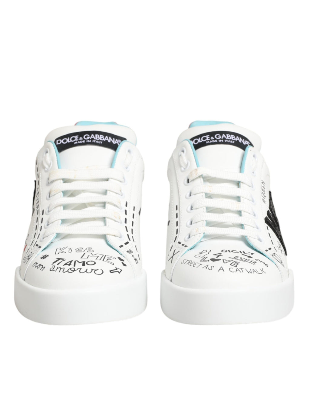 Dolce & Gabbana White Low Top Sneakers for Women detail view