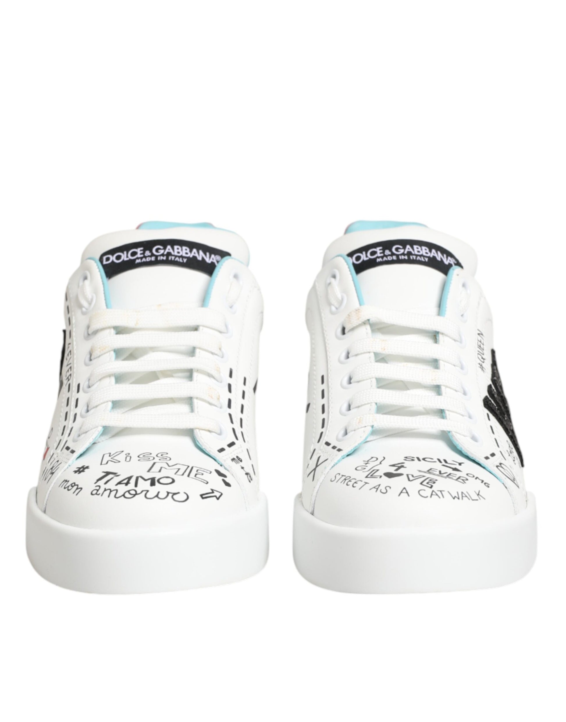 Dolce & Gabbana White Low Top Sneakers for Women detail view