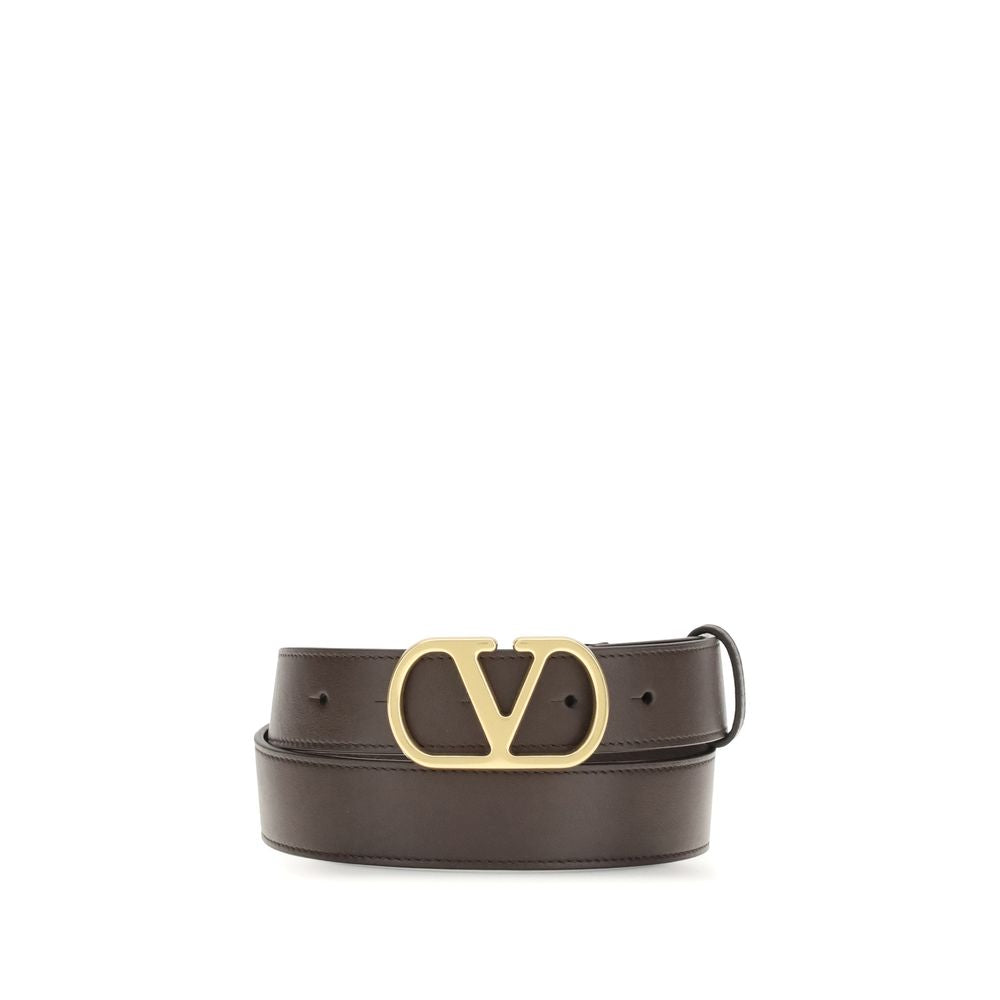 Valentino Garavani Brown Calf Leather Bos Taurus Regular Belt