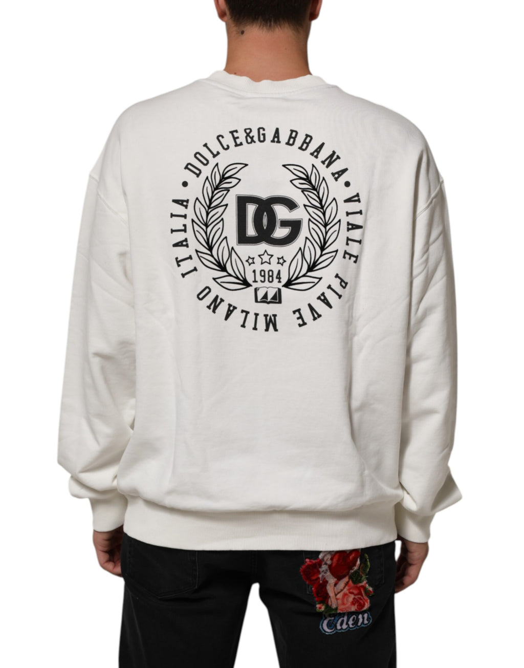Dolce & Gabbana White Sweatshirt for Men side view