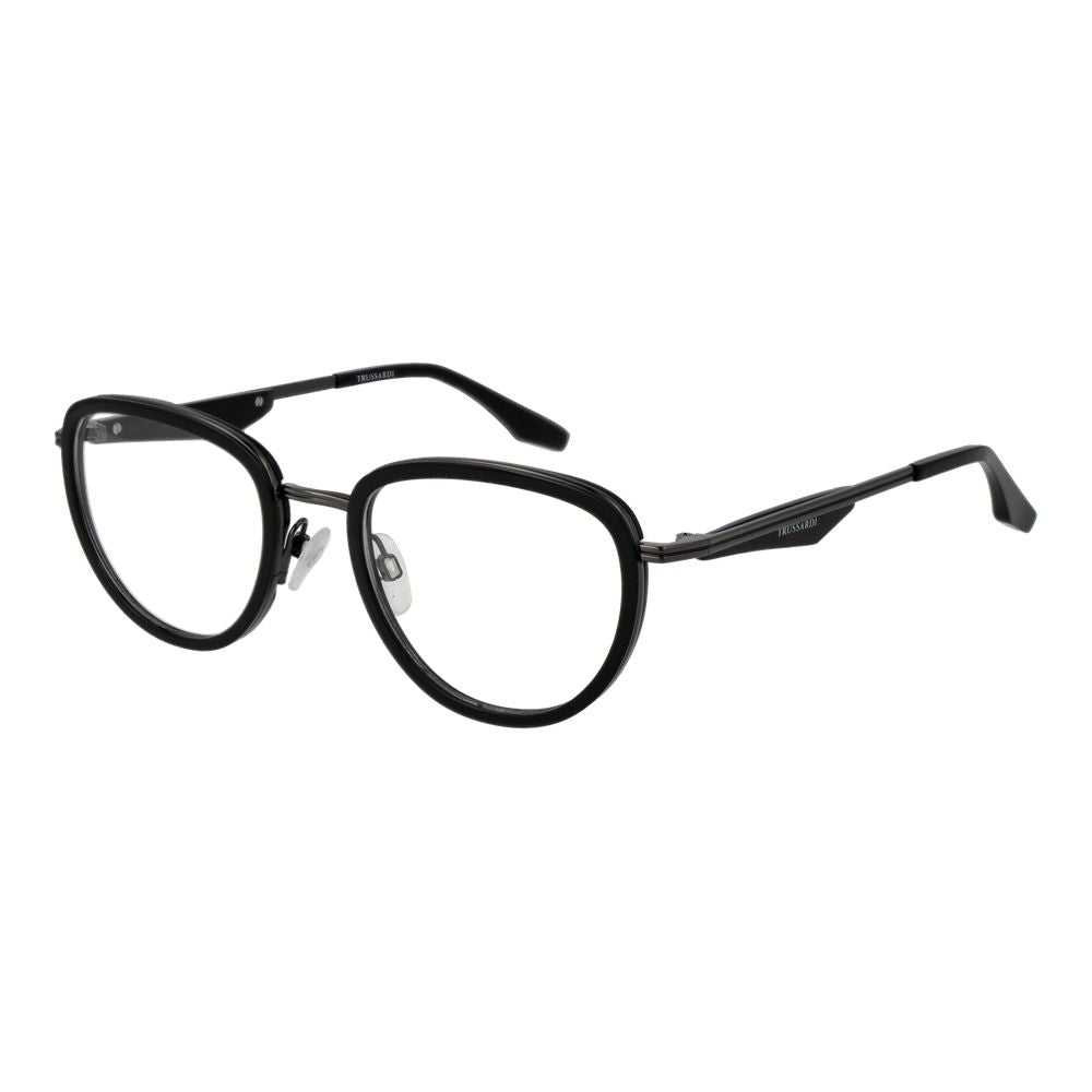 Trussardi Black Glasses Frames for Men
