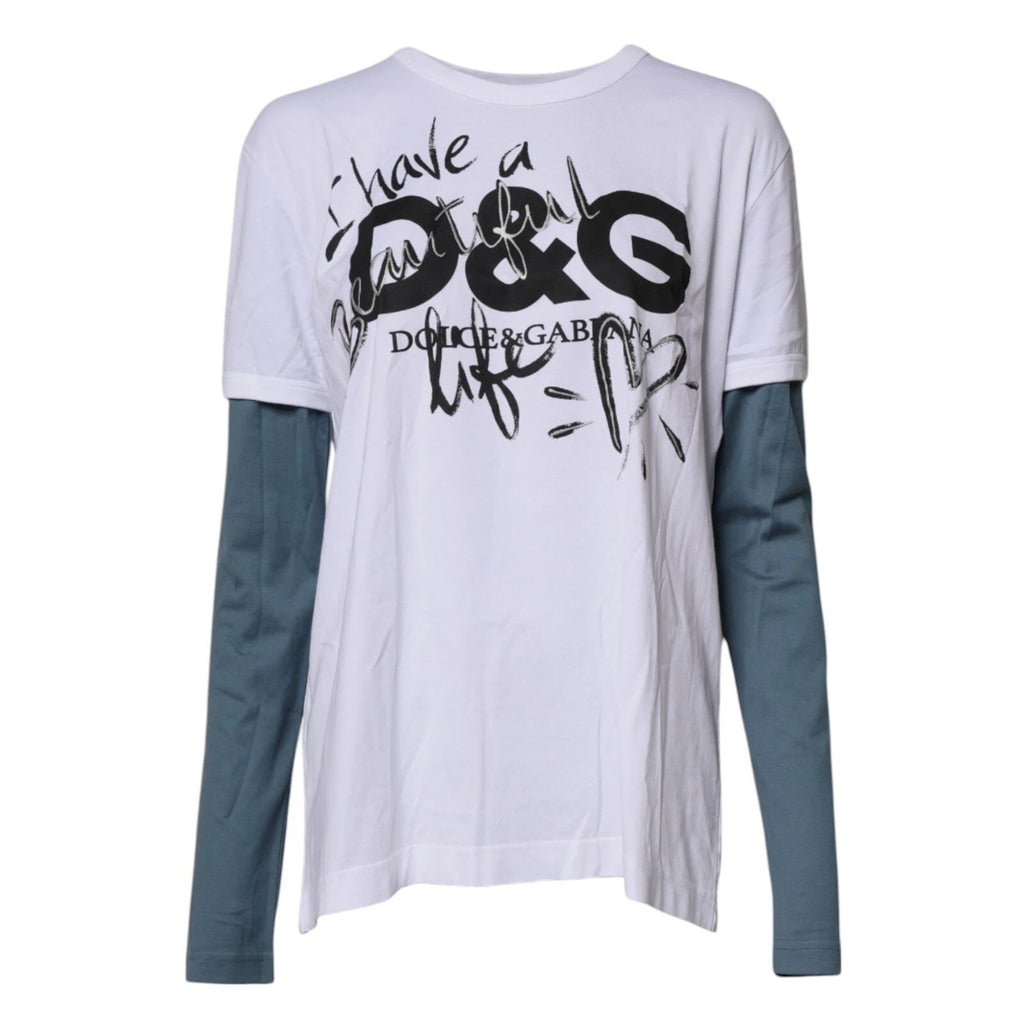 Dolce & Gabbana White Long Sleeve T-Shirt for Men