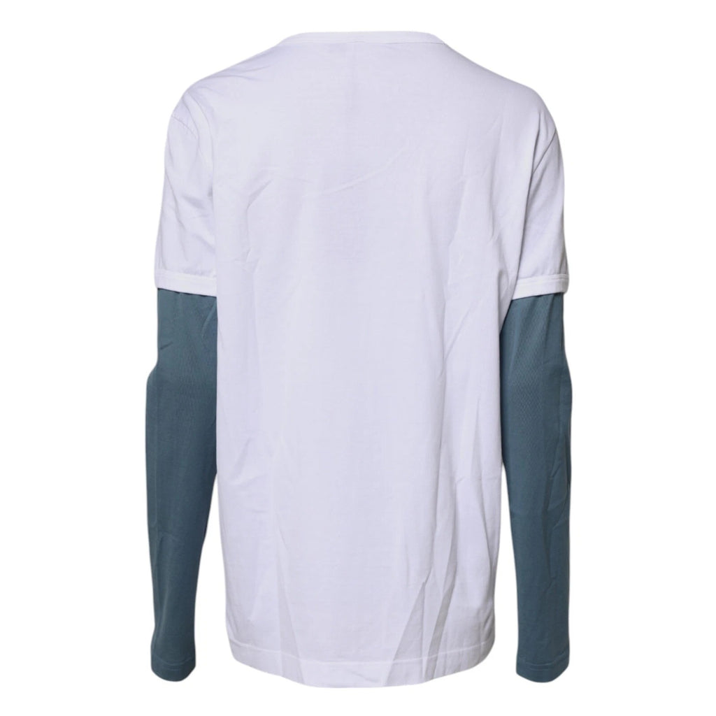 Dolce & Gabbana White Long Sleeve T-Shirt for Men detail view