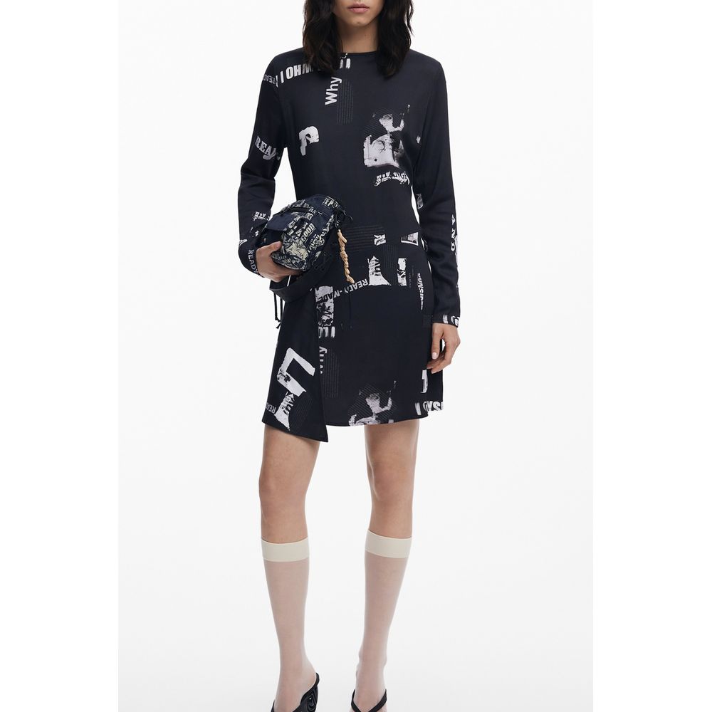 Desigual Black Casual Dress for Women detail view