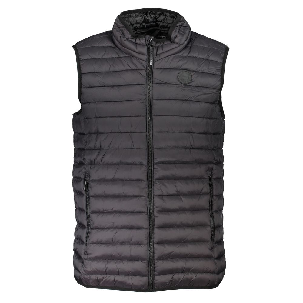 Gianmarco Venturi Black Sleeveless Jacket for Men