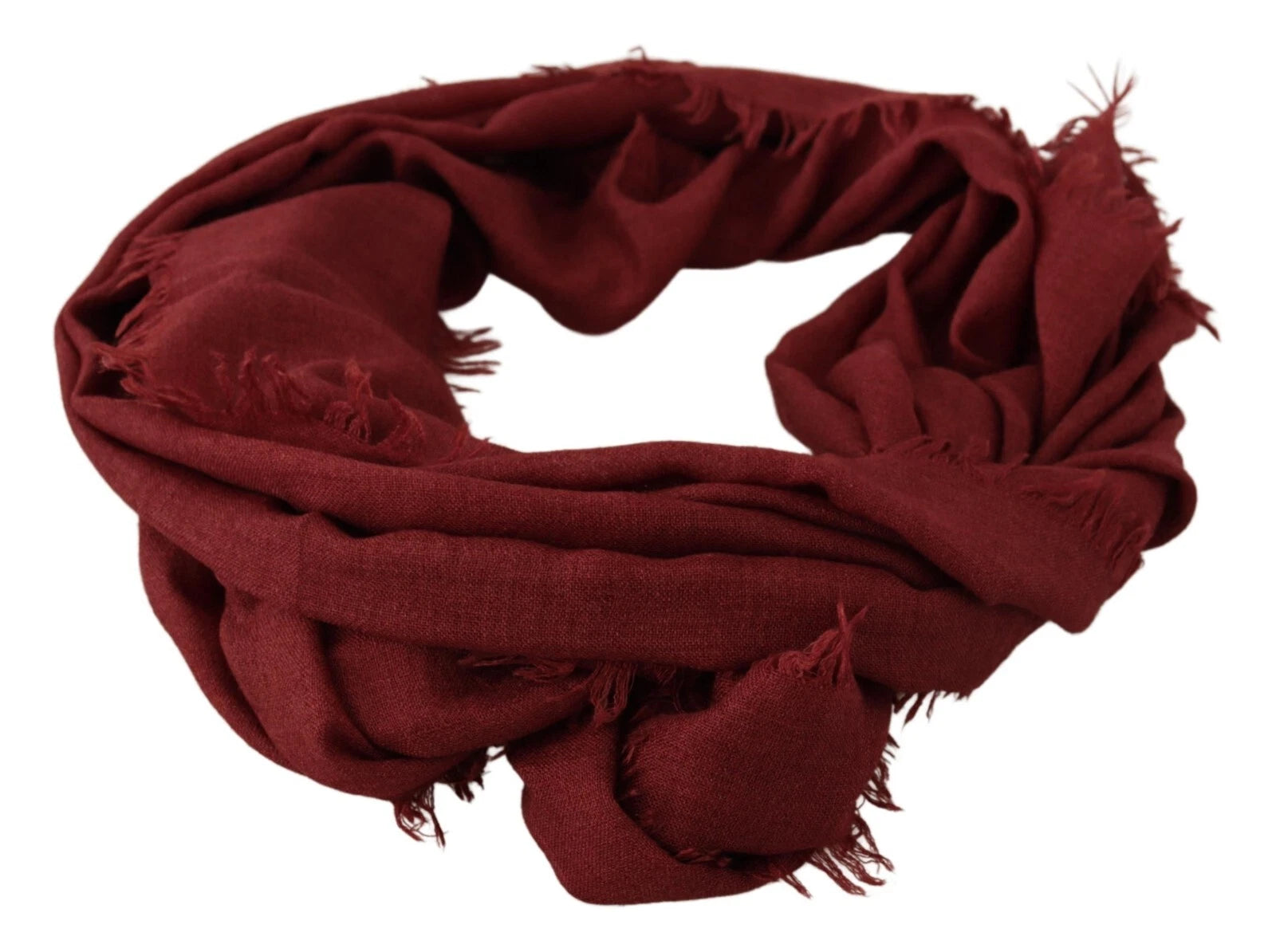 Dolce & Gabbana Red DG Crown Cashmere Silk Shawl Fringe Wrap Scarf