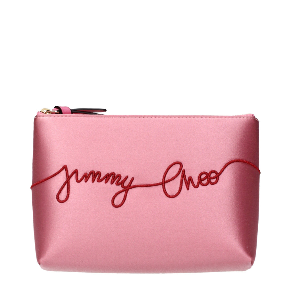 Jimmy Choo Pink Satin Clutch Bag