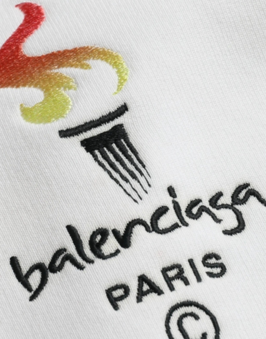 Balenciaga White Hoodie for Men detail view