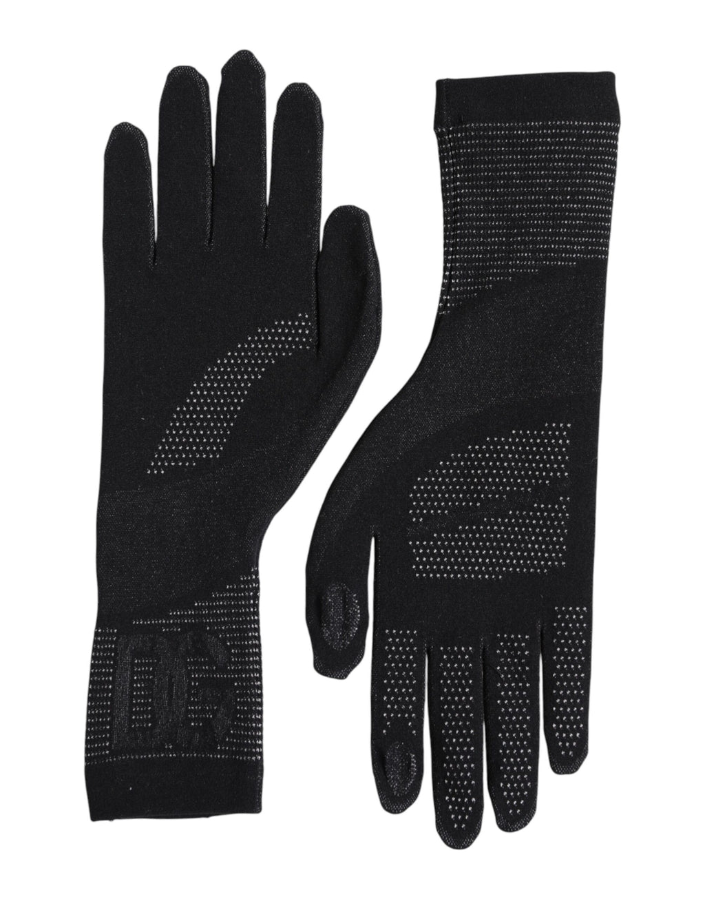Dolce & Gabbana Gants homme mitaines en coton noir avec logo DG