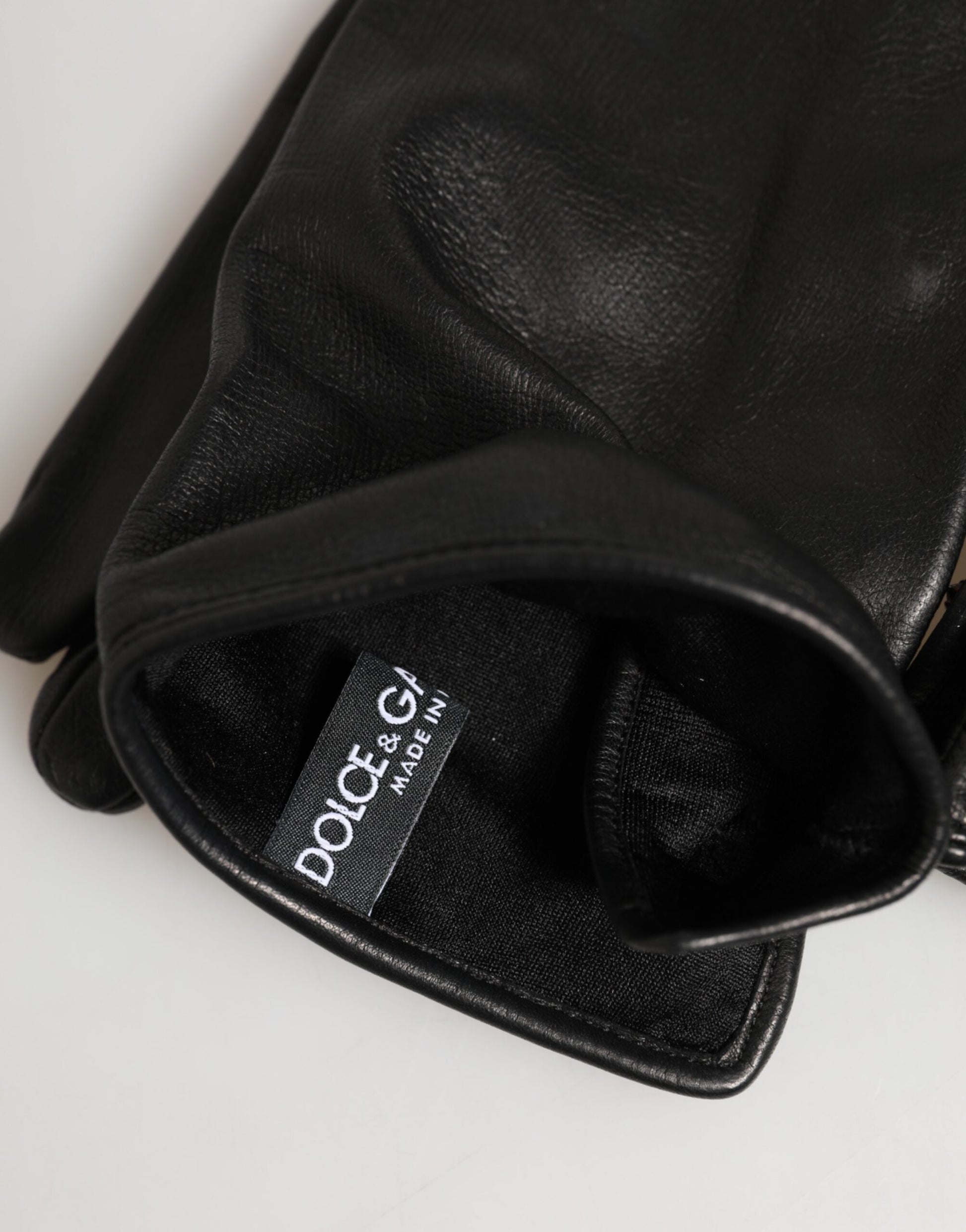 Dolce & Gabbana Black Gloves for Women detail view