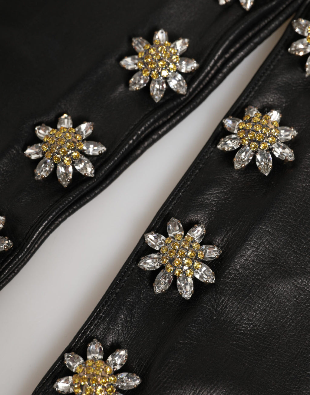 Dolce & Gabbana Black Gloves for Women side view