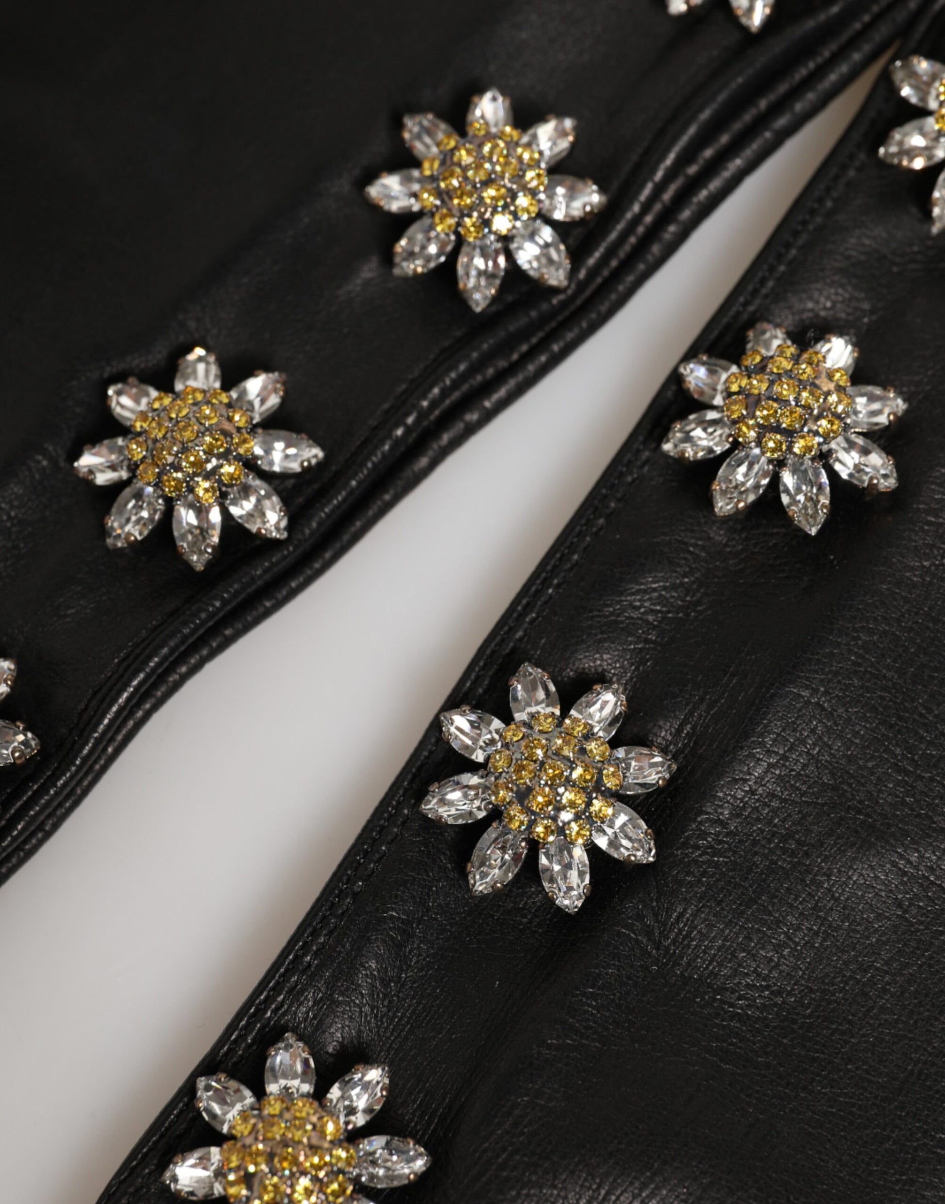 Dolce & Gabbana Black Gloves for Women side view