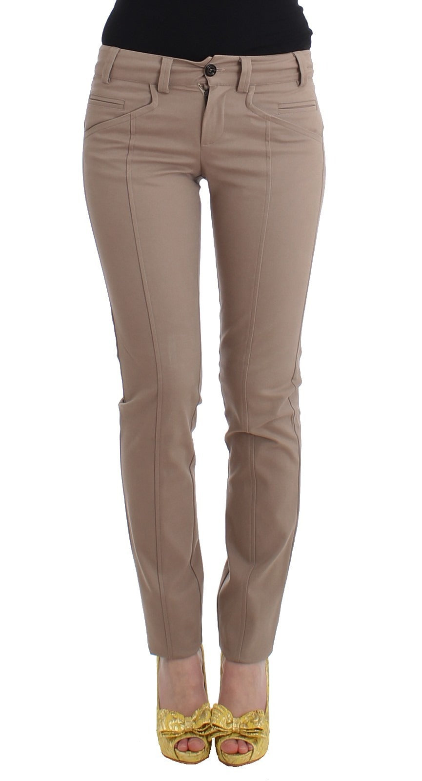 Cavalli Class Beige Skinny Jeans for Women