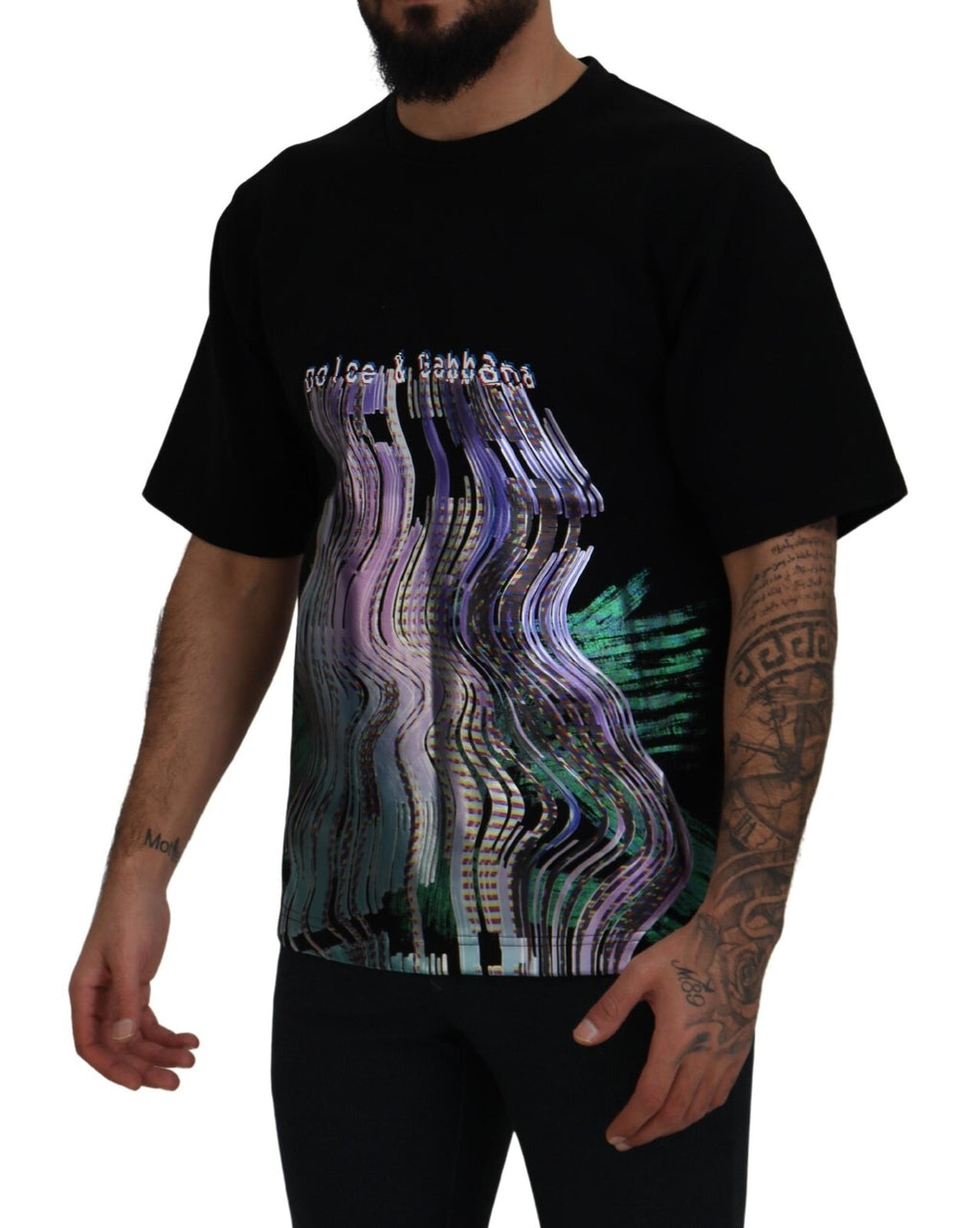 Dolce & Gabbana Black T-Shirt for Men side view