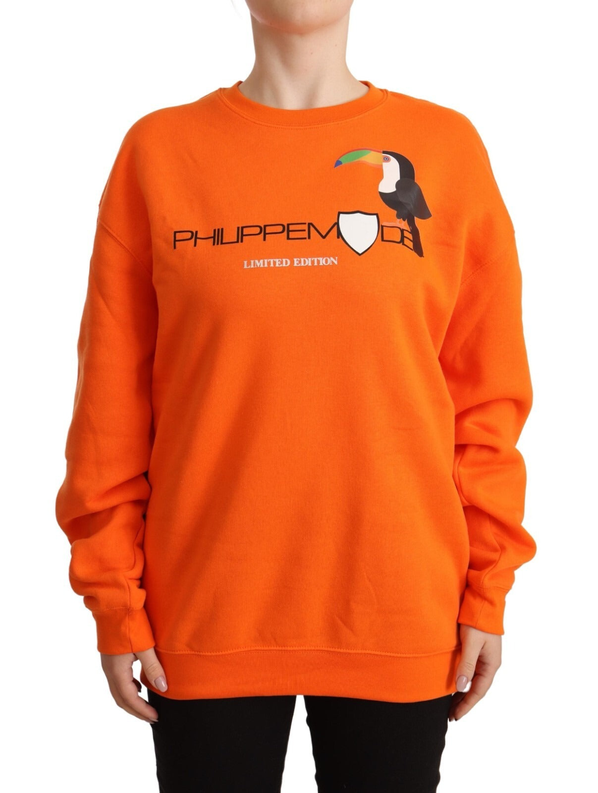 Pull-over à manches longues imprimé orange Philippe Model