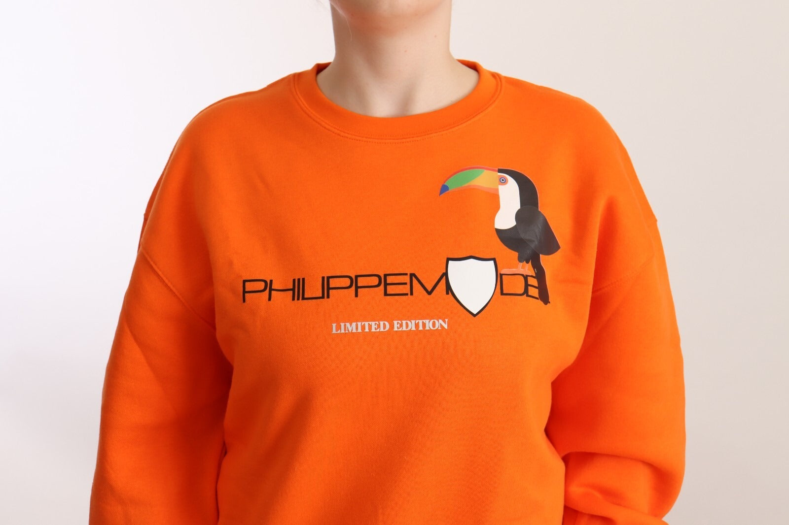 Pull-over à manches longues imprimé orange Philippe Model