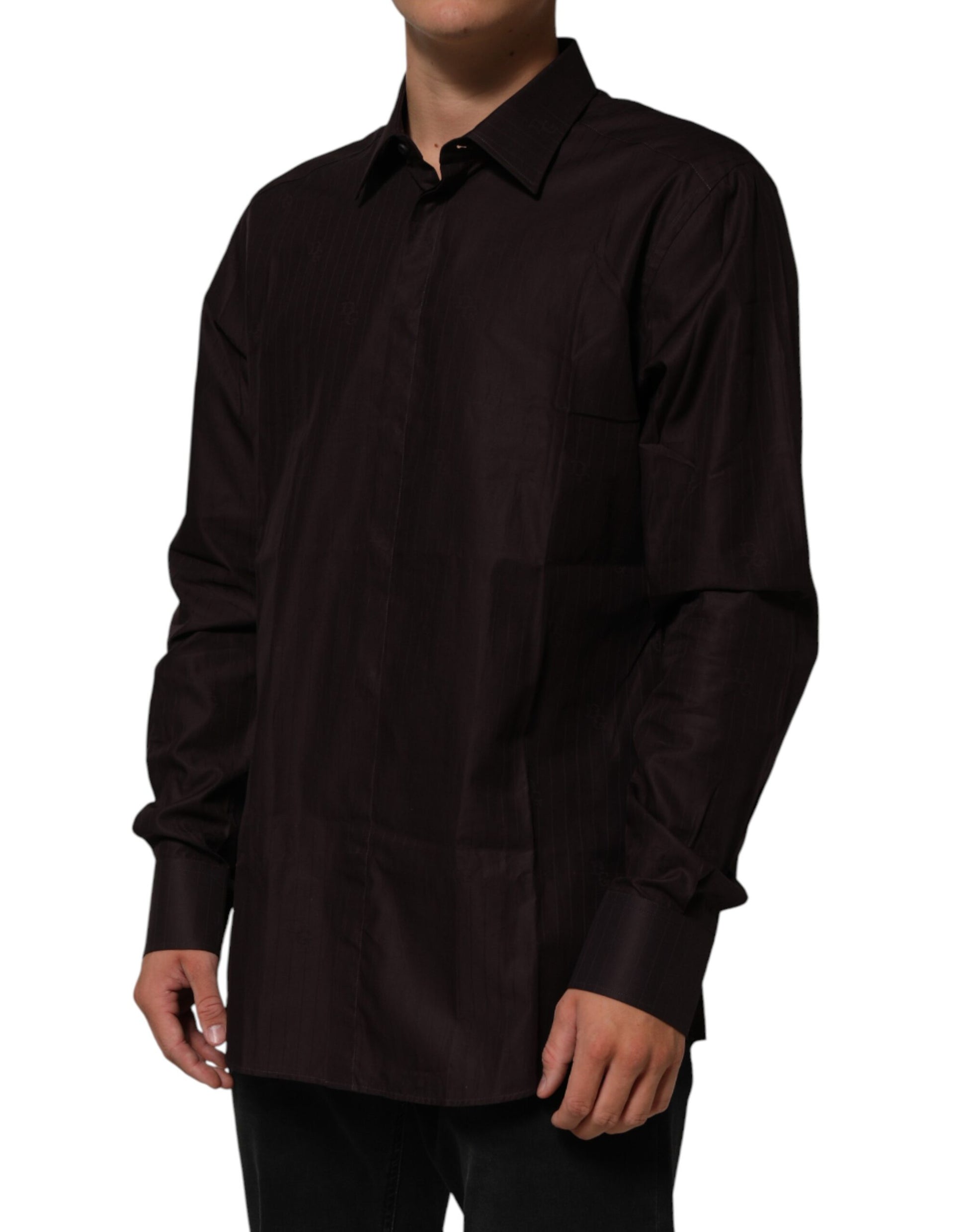 Dolce & Gabbana Brown Dress Shirt for Men detail view