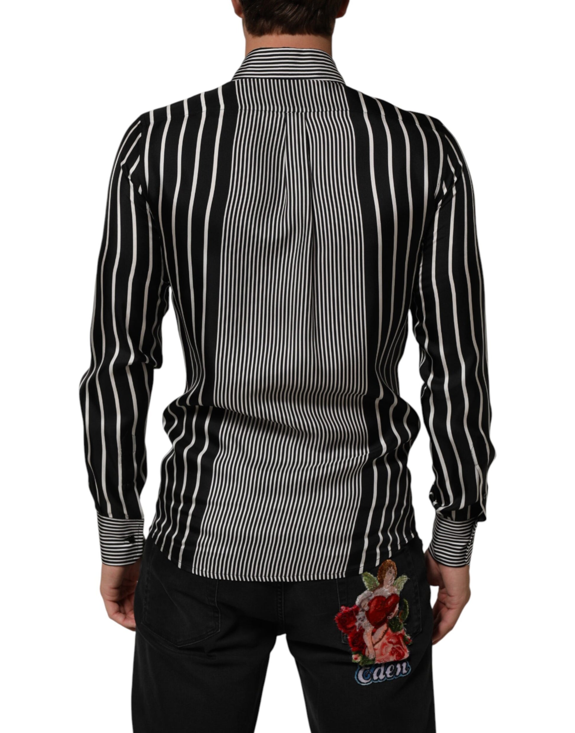 Dolce & Gabbana Black Dress Shirt for Men side view