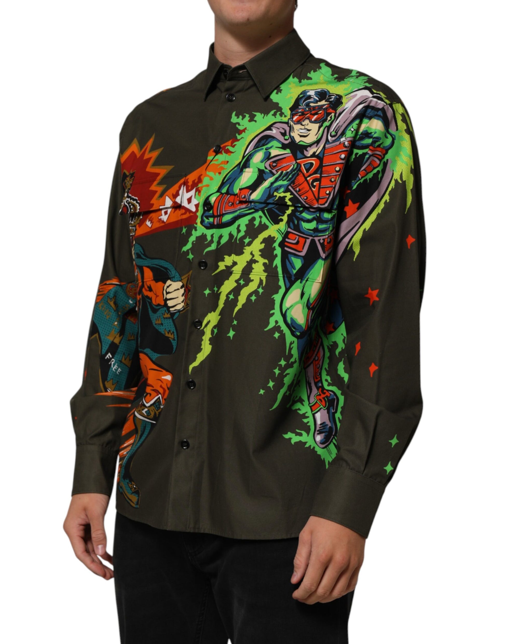 Dolce & Gabbana Brown Dress Shirt for Men detail view