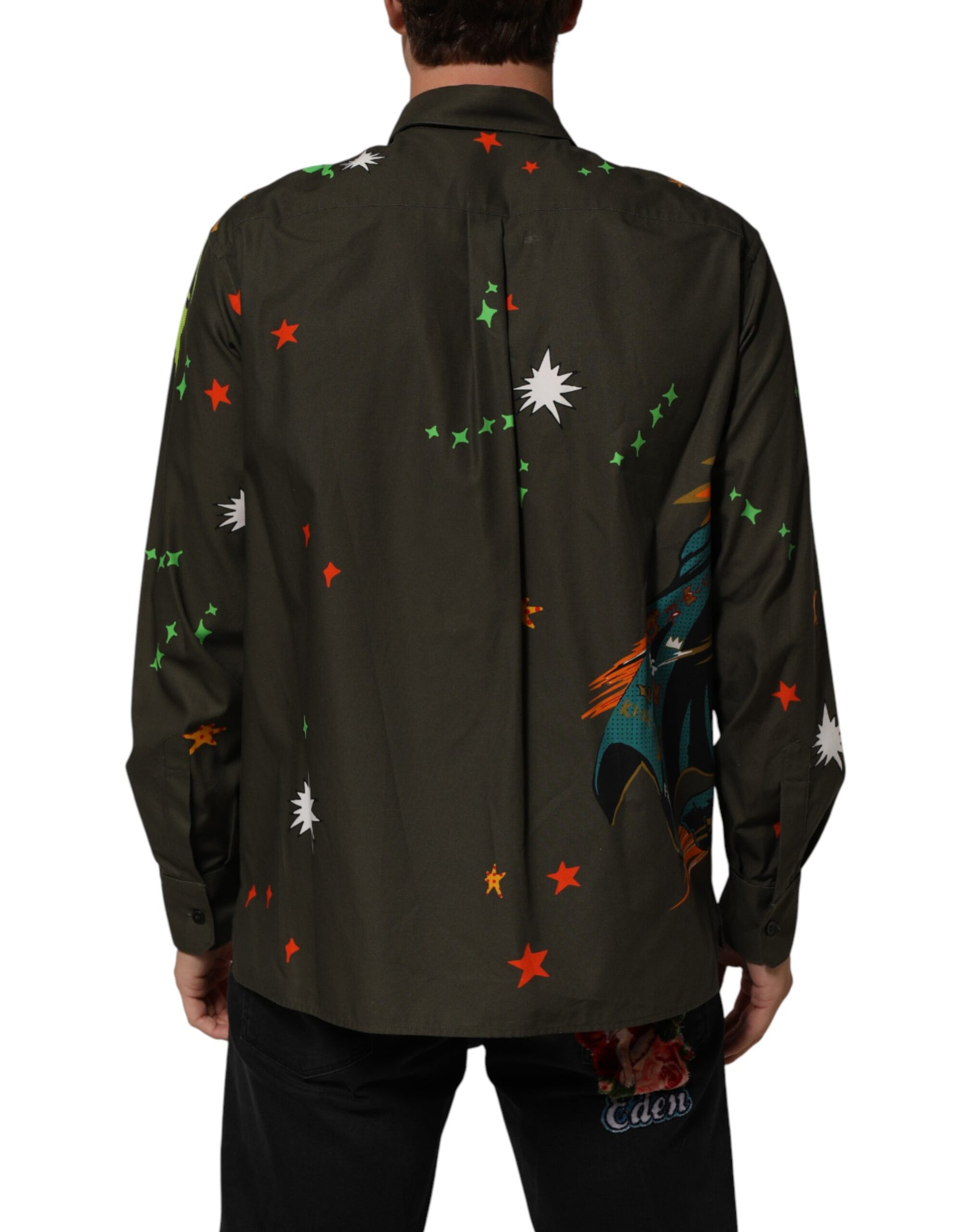Dolce & Gabbana Brown Dress Shirt for Men side view