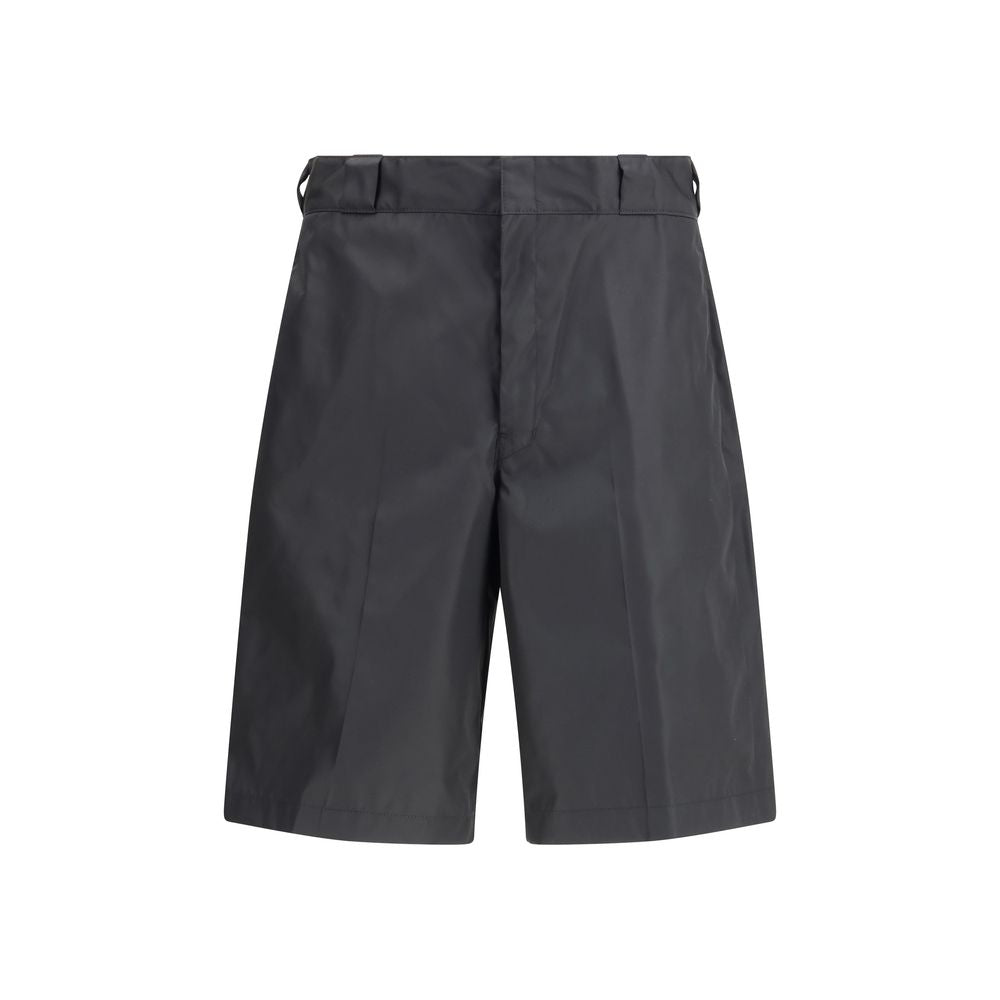 Short Bermuda Prada noir en polyamide recyclé