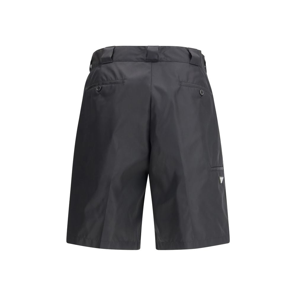 Short Bermuda Prada noir en polyamide recyclé