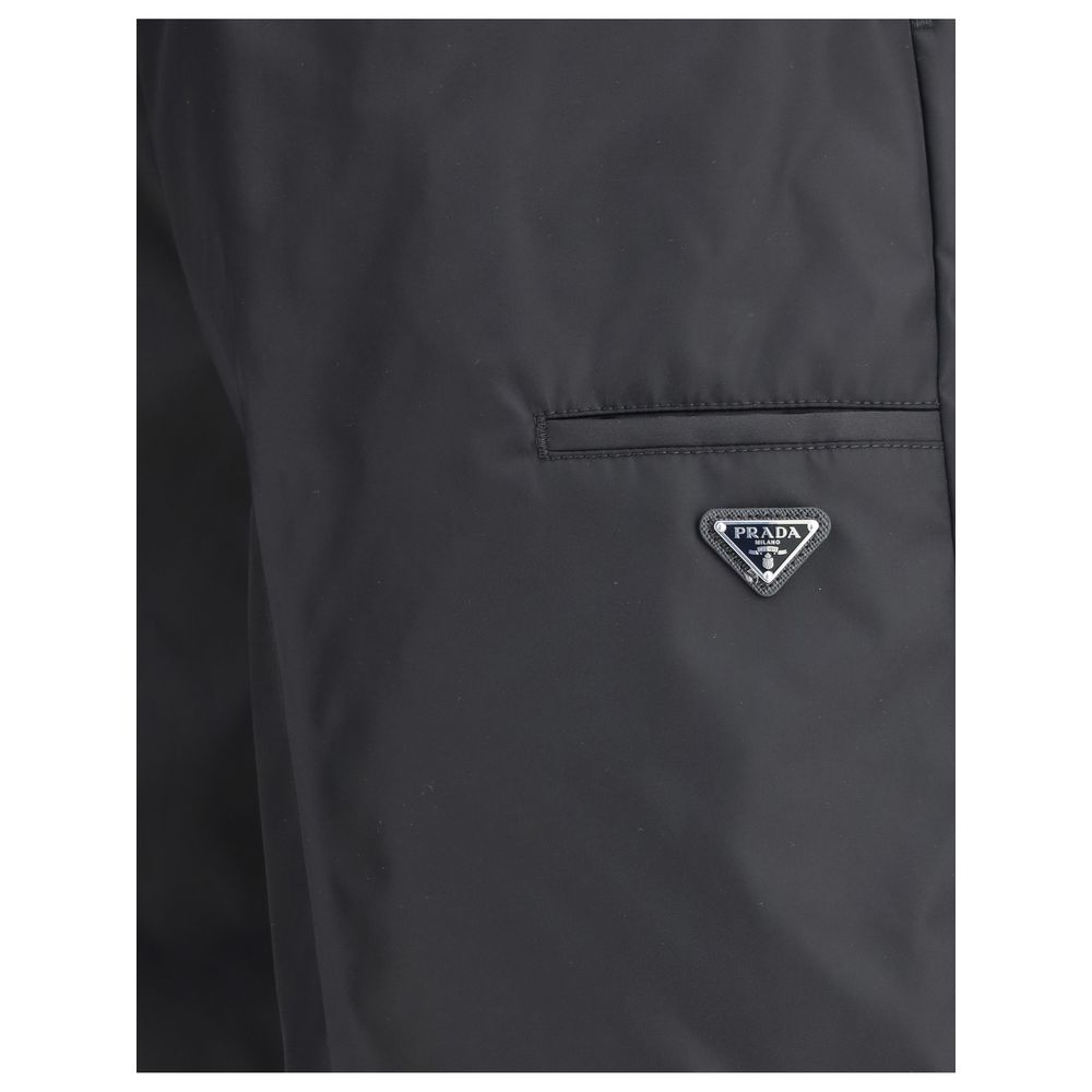 Short Bermuda Prada noir en polyamide recyclé