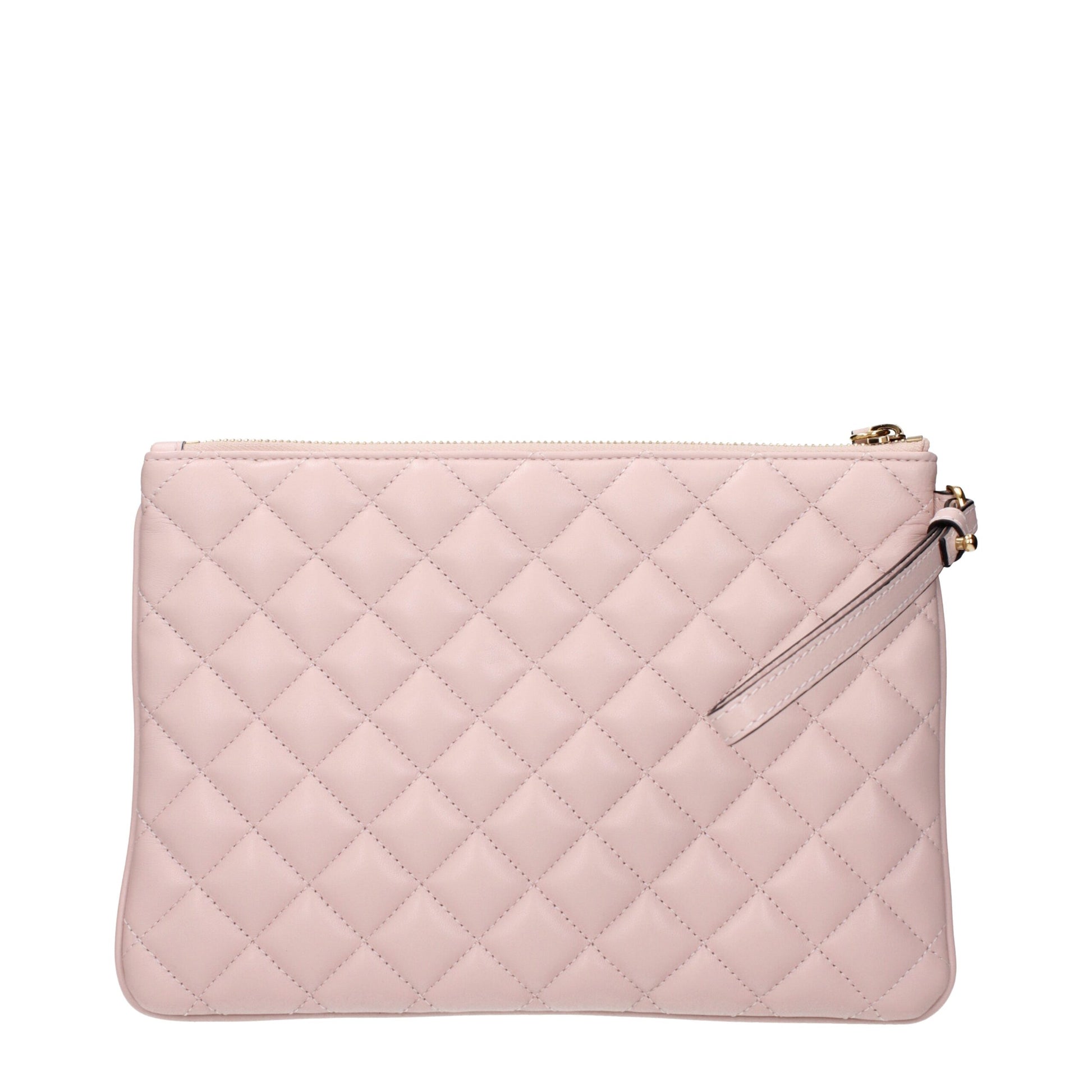 Versace Pink Leather Clutch Bag