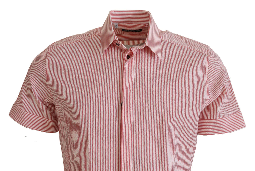 Dolce & Gabbana Red Short-Sleeve Shirt for Men additional view