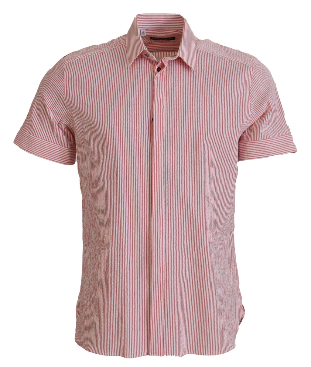 Dolce & Gabbana Red Short-Sleeve Shirt for Men alternate view