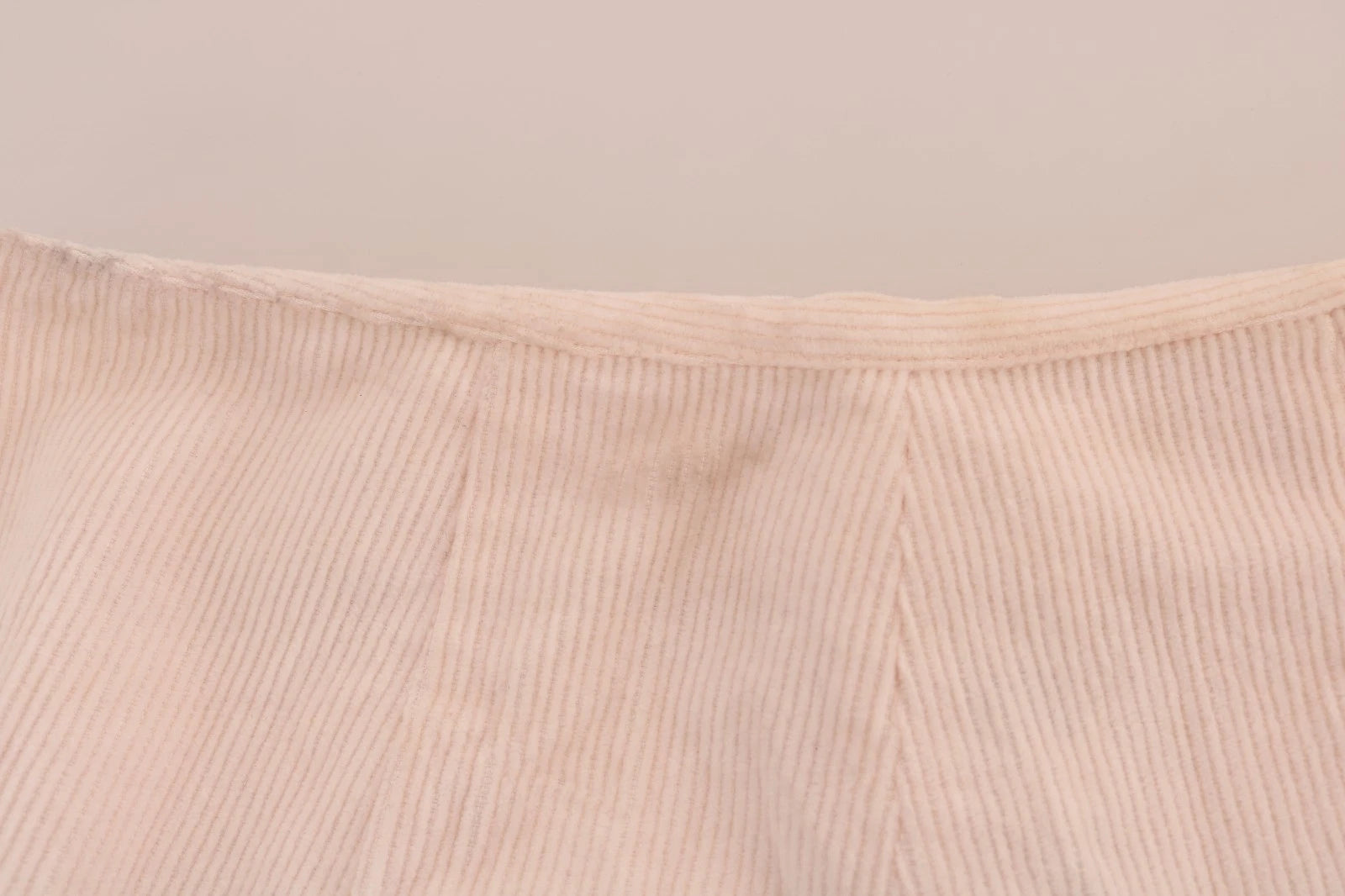 Ermanno Scervino Pantalon Droit Extensible en Coton Beige