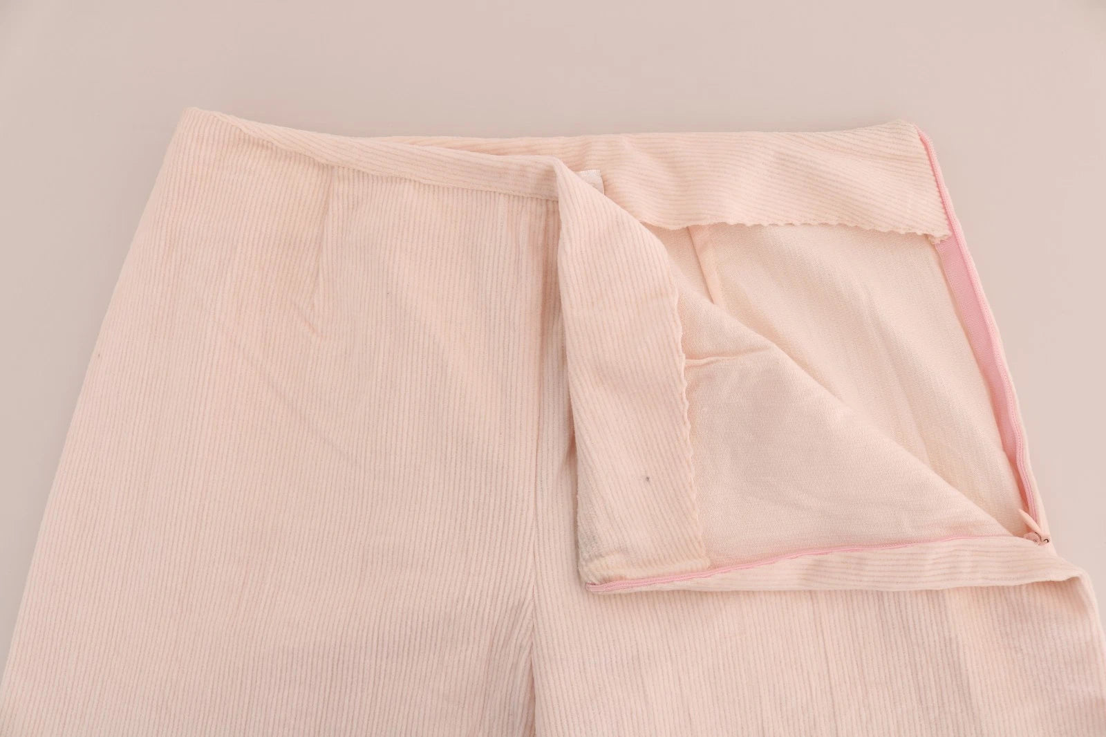 Ermanno Scervino Pantalon Droit Extensible en Coton Beige