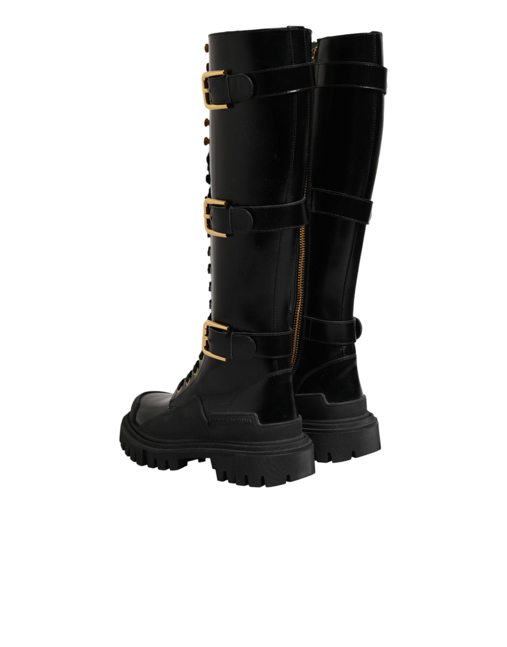 Dolce & Gabbana Black Lace Up Boots for Women additional view