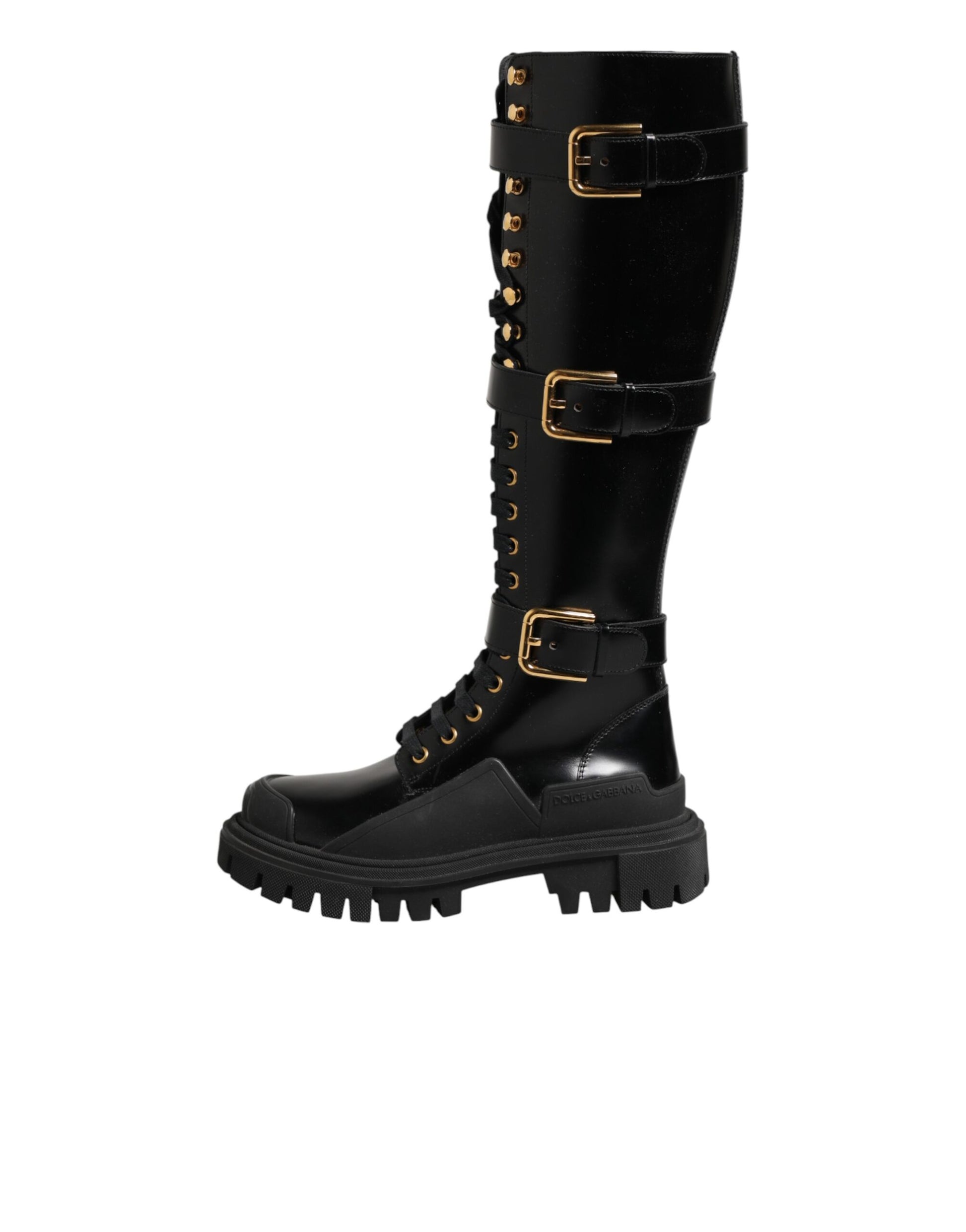 Dolce & Gabbana Black Lace Up Boots for Women additional view