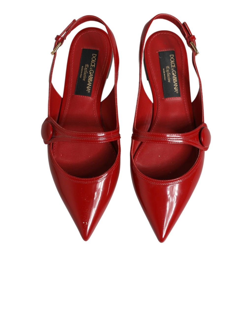 Dolce & Gabbana Red Flat for Women side view