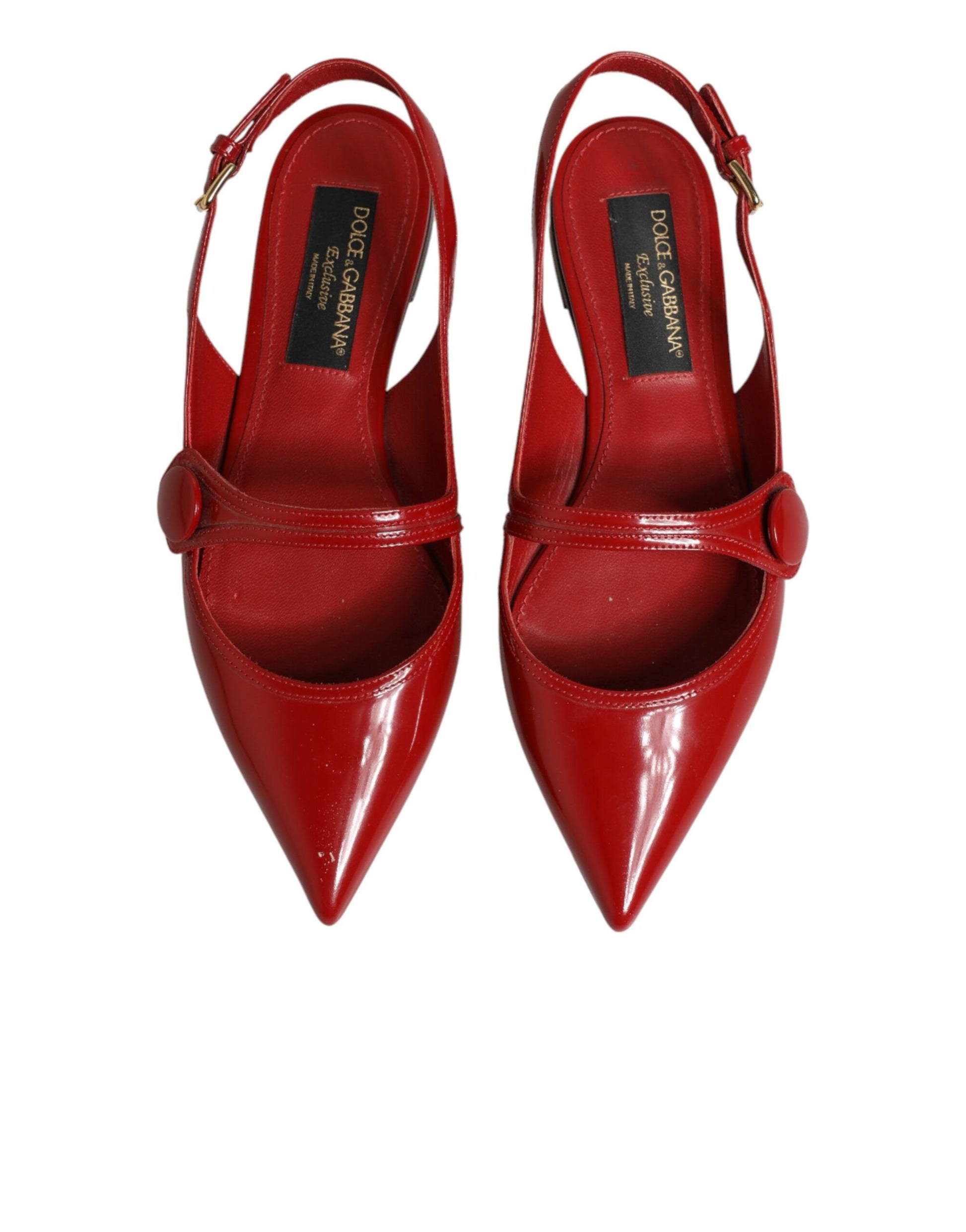 Dolce & Gabbana Red Flat for Women side view