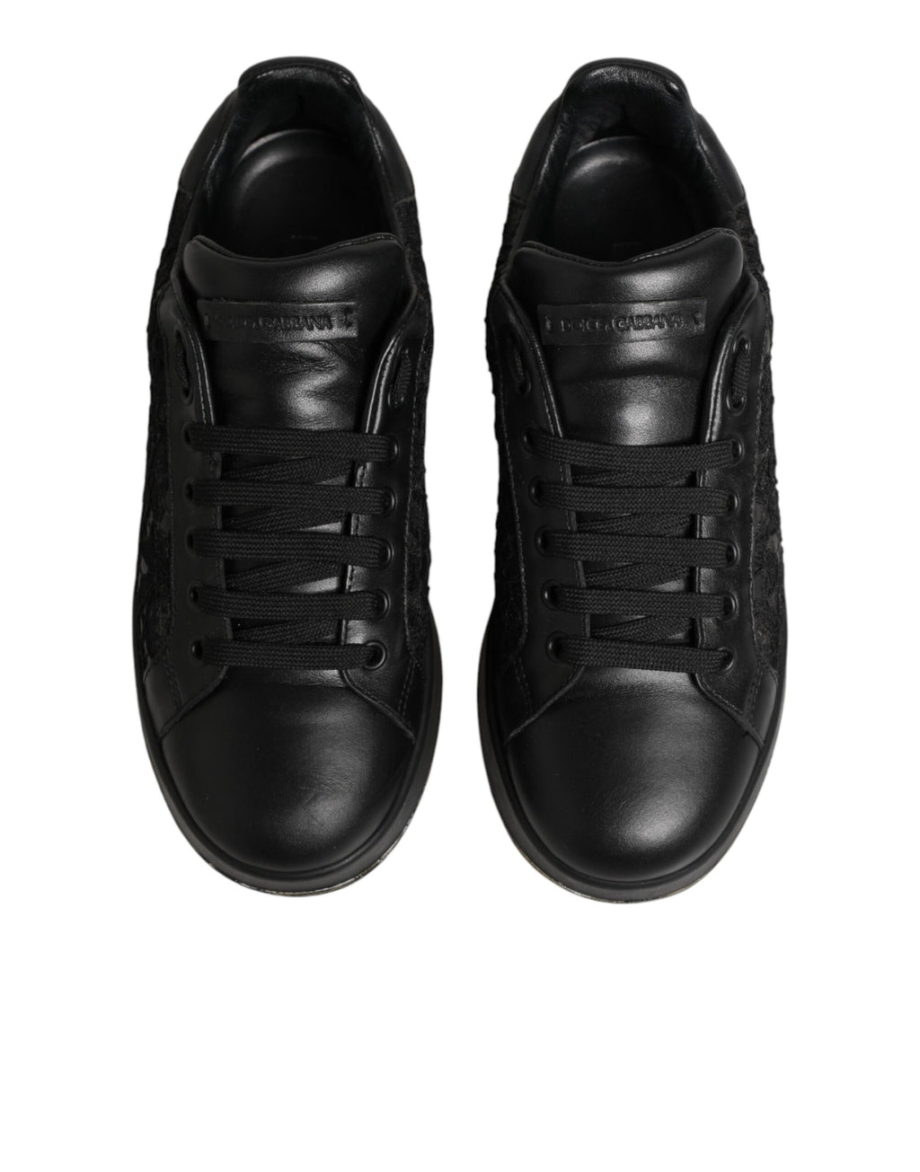 Dolce & Gabbana Black Low Top Sneakers for Women side view
