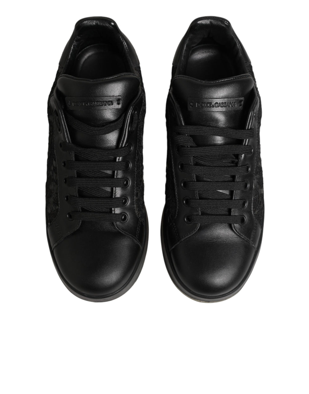 Dolce & Gabbana Black Low Top Sneakers for Women side view