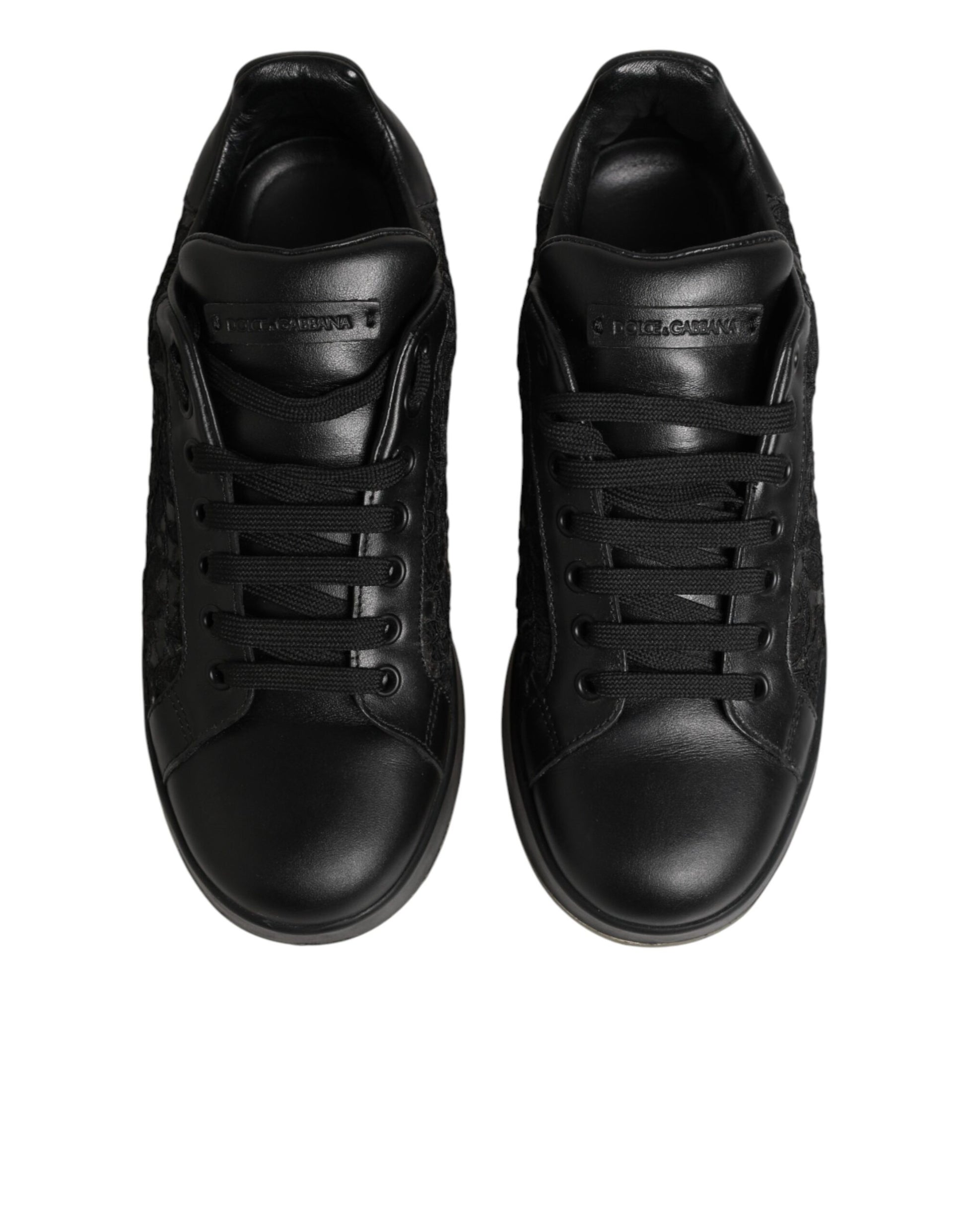 Dolce & Gabbana Black Low Top Sneakers for Women side view