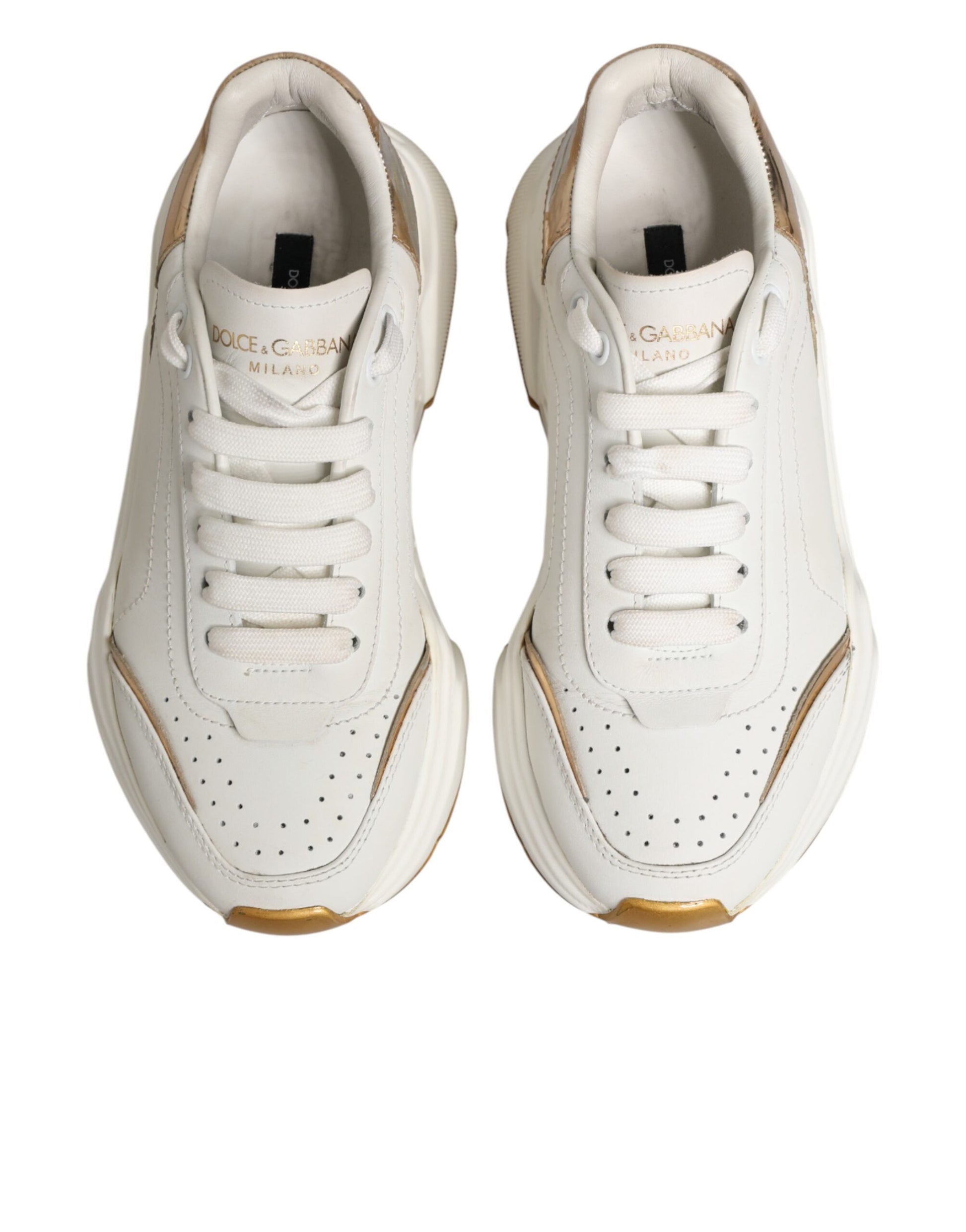 Dolce & Gabbana White Chunky Sneakers for Women side view