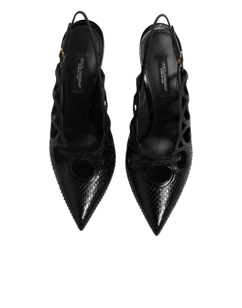 Chaussures à talon slingback en cuir Dolce & Gabbana