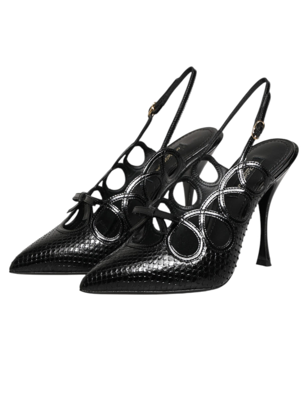 Chaussures à talon slingback en cuir Dolce & Gabbana