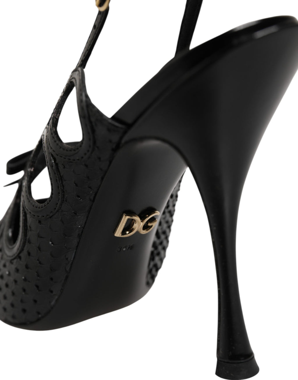 Chaussures à talon slingback en cuir Dolce & Gabbana
