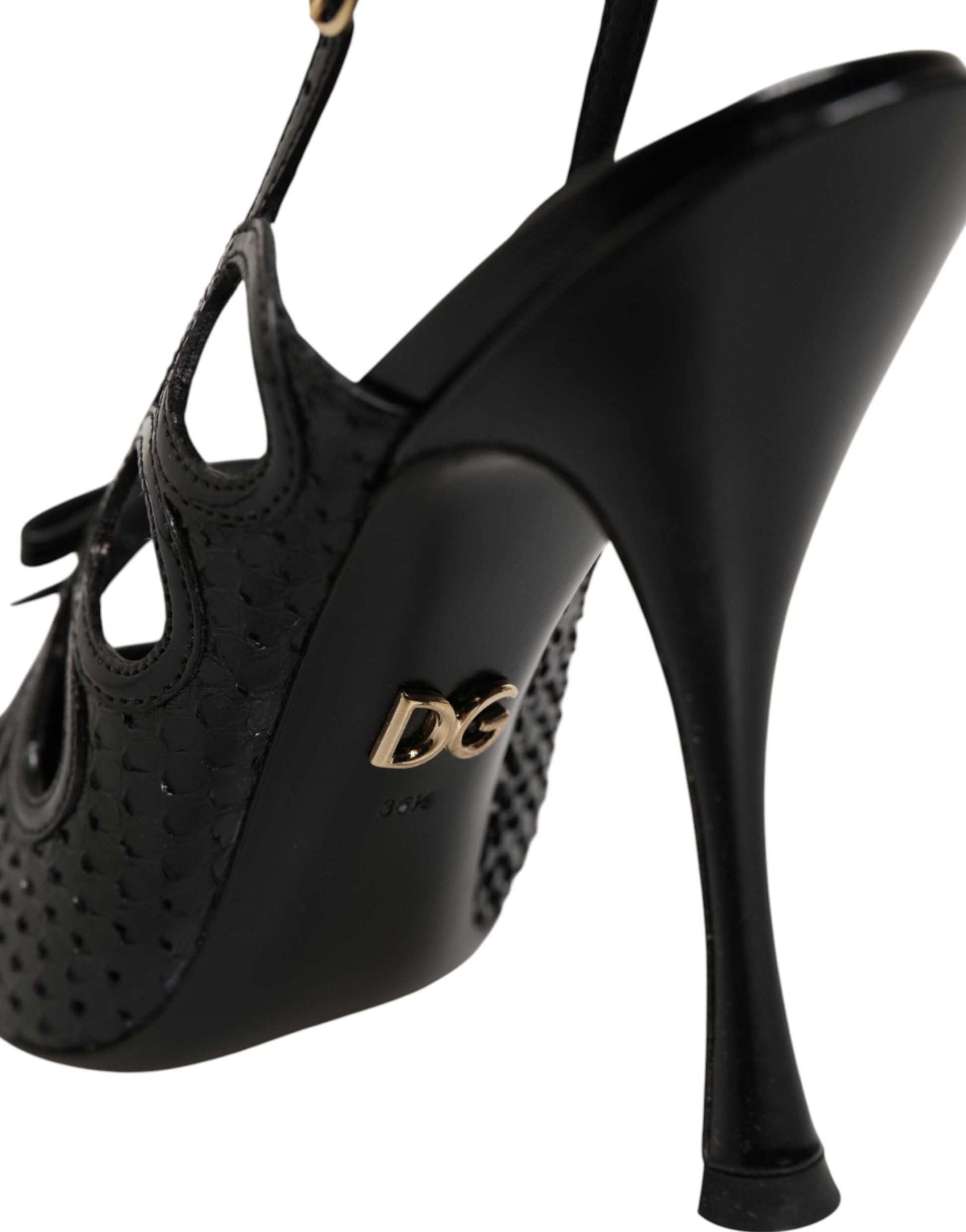 Chaussures à talon slingback en cuir Dolce & Gabbana