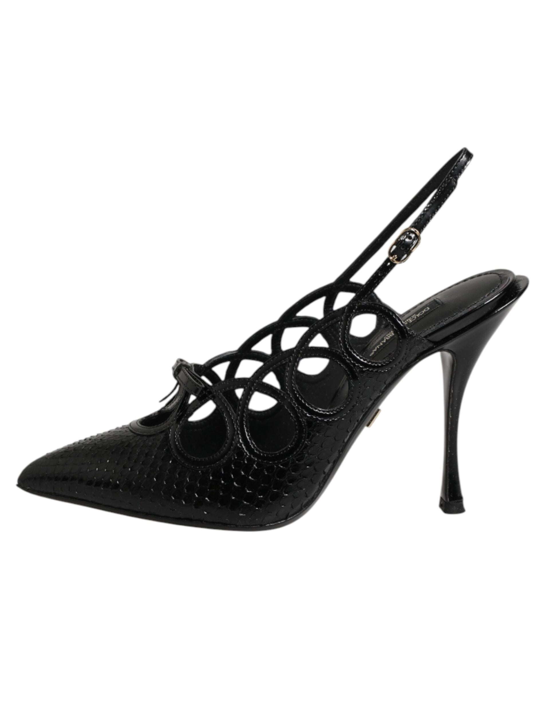 Chaussures à talon slingback en cuir Dolce & Gabbana