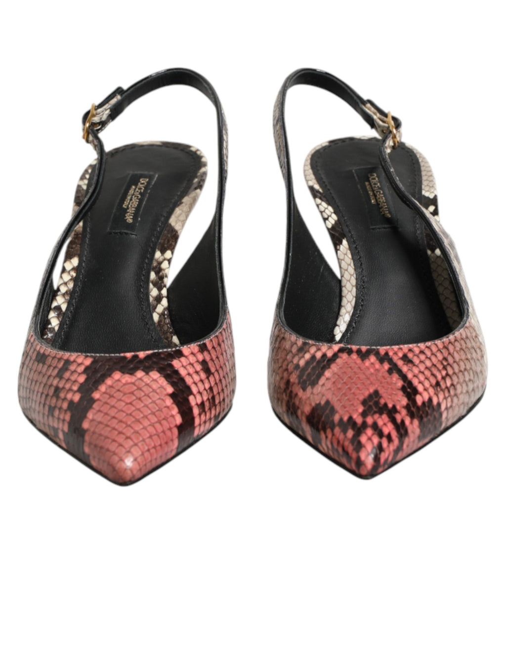 Escarpins à bride arrière en cuir multicolore Dolce & Gabbana