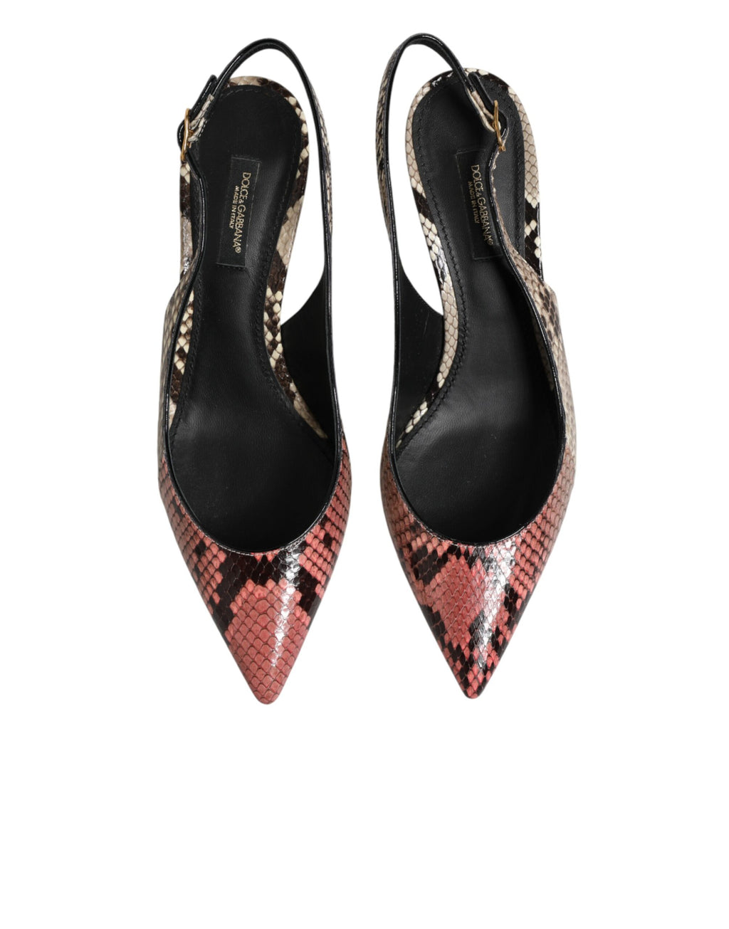 Escarpins à bride arrière en cuir multicolore Dolce & Gabbana