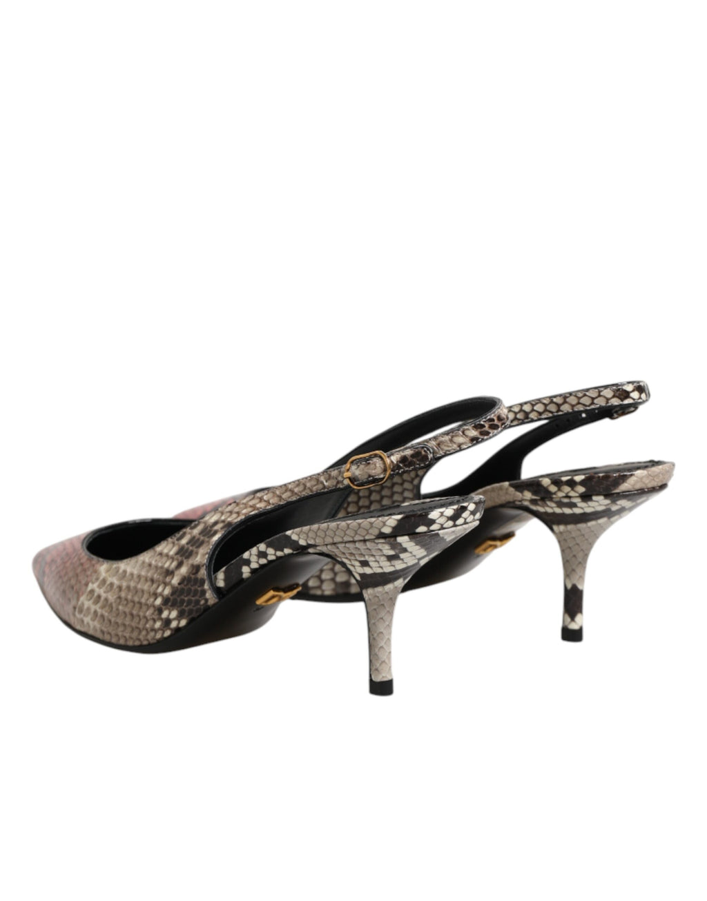Escarpins à bride arrière en cuir multicolore Dolce & Gabbana
